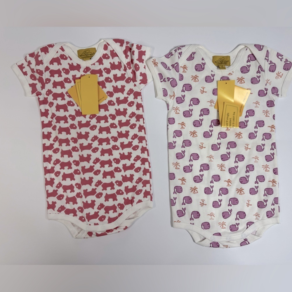 NWT 2 Roberta Roller Rabbit Printed Body Suits